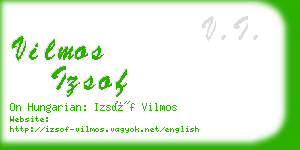 vilmos izsof business card